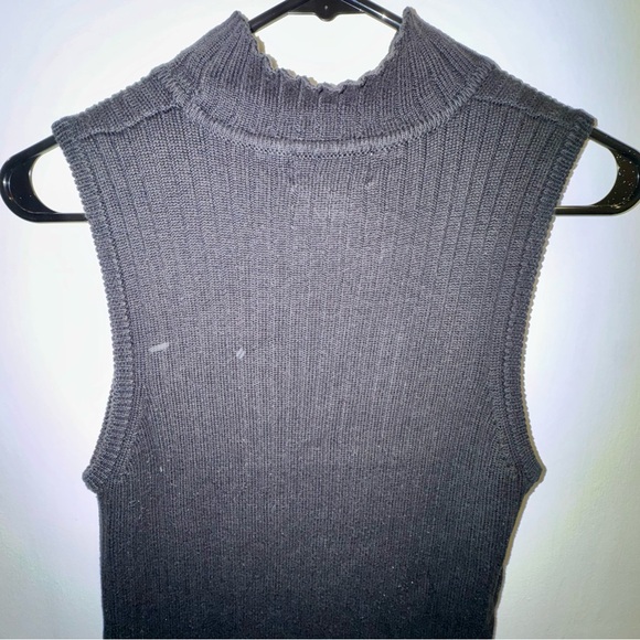 Vintage Chadwicks Black Sleeveless Turtleneck Sweater - Picture 7 of 8